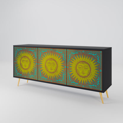 SUNSHINE EULOGY 3-Door Sideboard in Black Finish