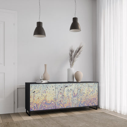 MOSAIC OF COLOURS 3-dörrars skänk i svart finish
