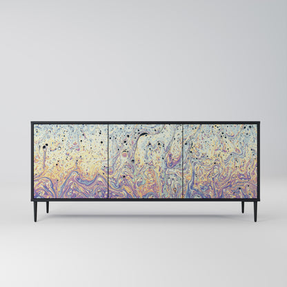 MOSAIC OF COLOURS 3-dörrars skänk i svart finish
