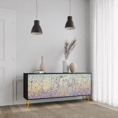 MOSAIC OF COLOURS 3-dörrars skänk i svart finish