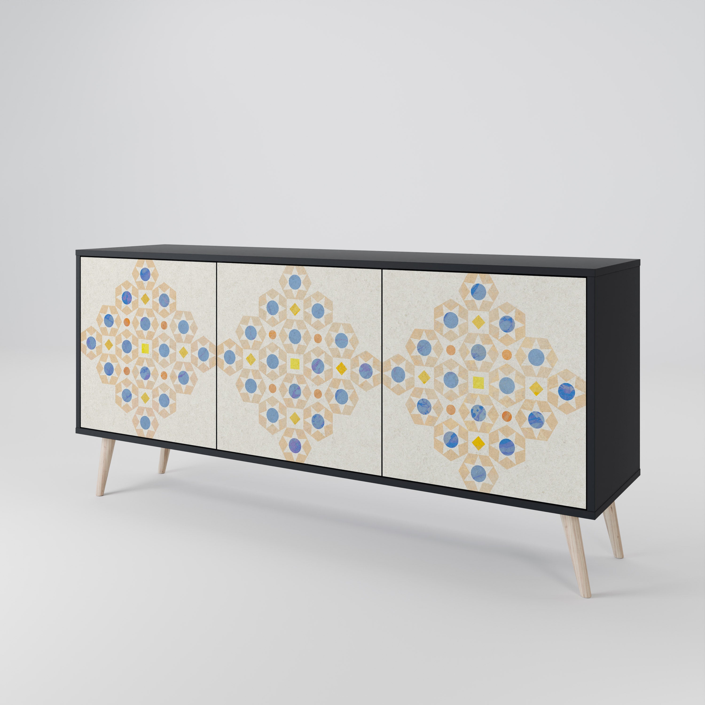 PATTERNED PRISM 3-Door Sideboard