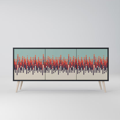 CHROMA CONTOURS 3-Door Sideboard in Black Finish
