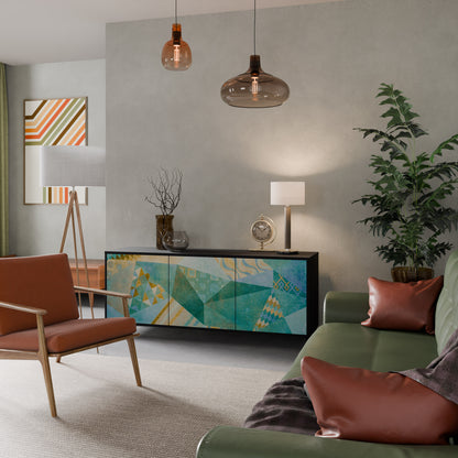 SPECTRUM SPLENDOR 3-dörrars skänk i svart finish