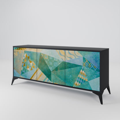 SPECTRUM SPLENDOR 3-dörrars skänk i svart finish
