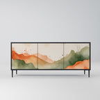 WATERCOLOUR PEAKS Skänk med tre dörrar