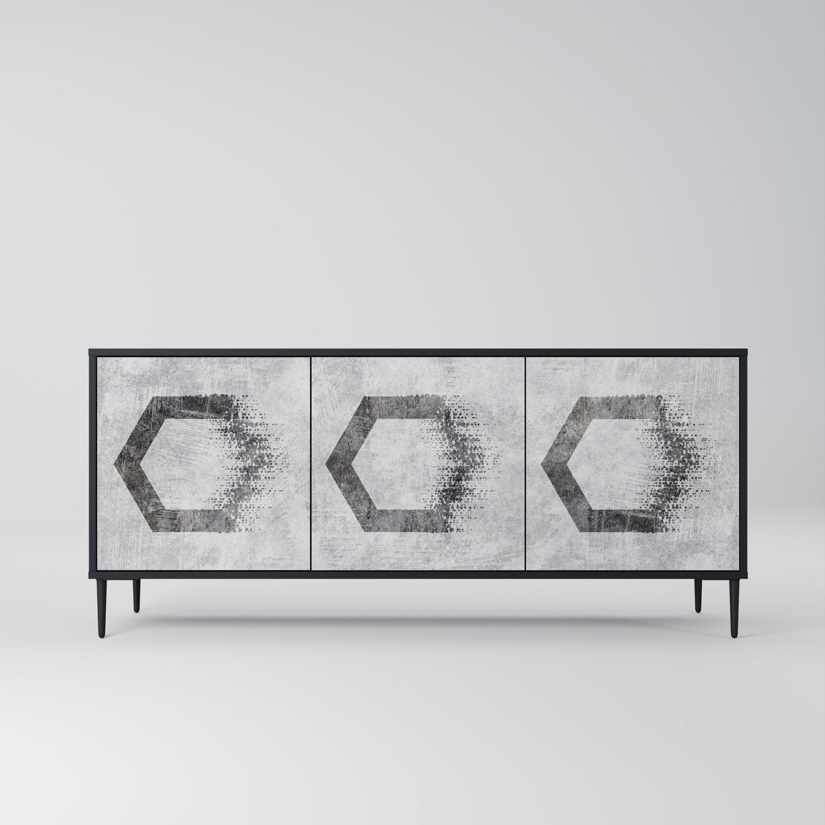 HEXAGONAL FIGURES Skänk med tre dörrar