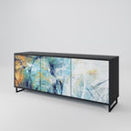 ABSTRACT THOUGHTS 3-Door Sideboard in Black Finish