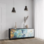 ABSTRACT THOUGHTS 3-Door Sideboard in Black Finish