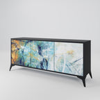 ABSTRACT THOUGHTS 3-Door Sideboard in Black Finish