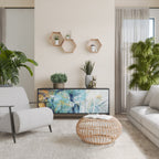 ABSTRACT THOUGHTS 3-Door Sideboard in Black Finish