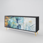 ABSTRACT THOUGHTS 3-Door Sideboard in Black Finish