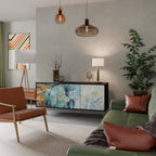 ABSTRACT THOUGHTS 3-Door Sideboard in Black Finish