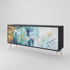 ABSTRACT THOUGHTS 3-Door Sideboard in Black Finish