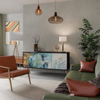 ABSTRACT THOUGHTS 3-Door Sideboard in Black Finish