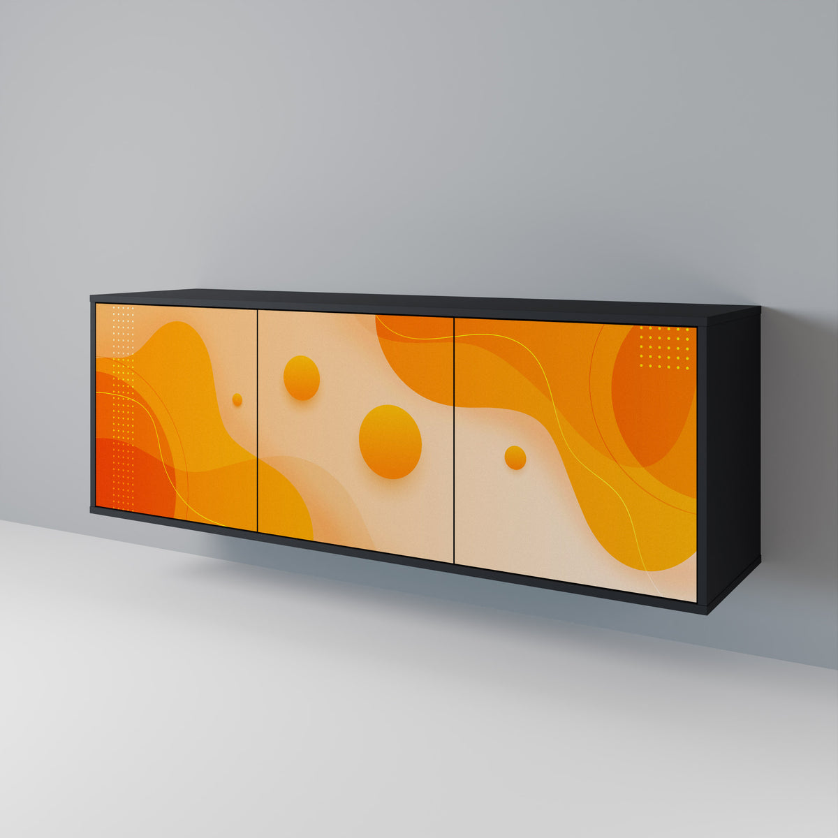 ORANGE ARRANGEMENT Skänk med tre dörrar