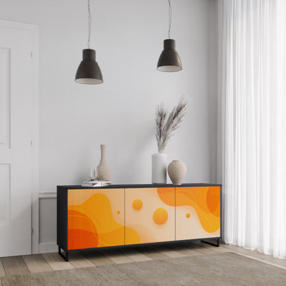 ORANGE ORDNING 3-dörrars skänk i svart finish