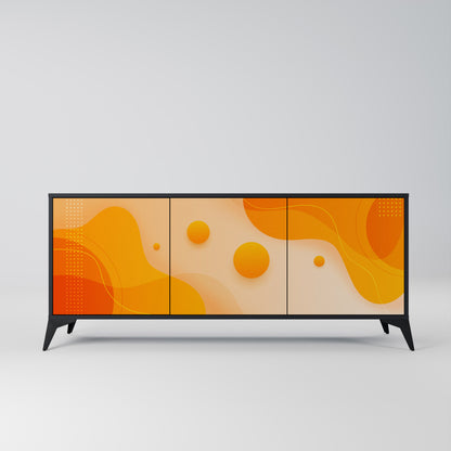 ORANGE ORDNING 3-dörrars skänk i svart finish