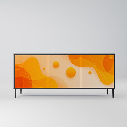 ORANGE ORDNING 3-dörrars skänk i svart finish