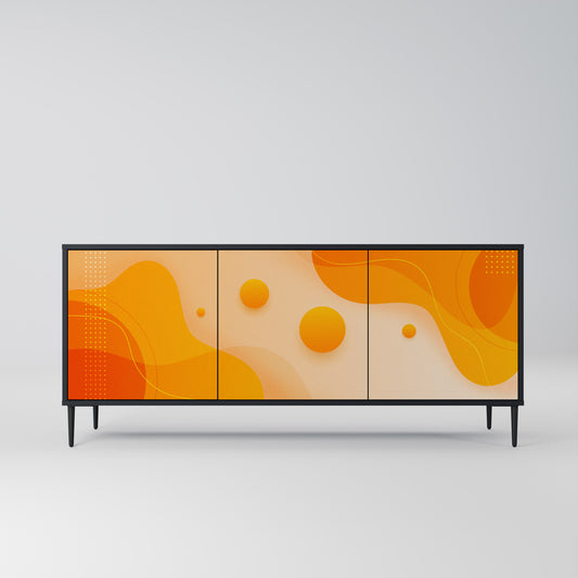 ORANGE ARRANGEMENT 3-Door Sideboard in Black Finish