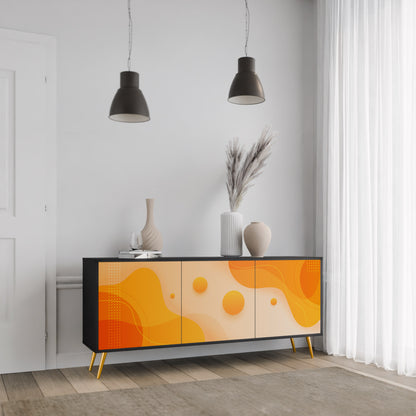 ORANGE ORDNING 3-dörrars skänk i svart finish