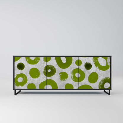 GREEN RHAPSODY 3-dörrars skänk i svart finish