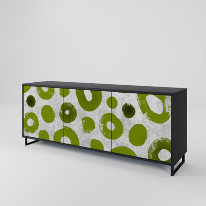 GREEN RHAPSODY 3-dörrars skänk i svart finish