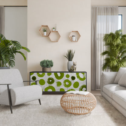 GREEN RHAPSODY 3-dörrars skänk i svart finish