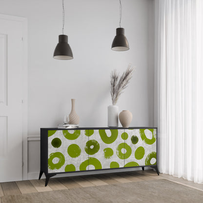 GREEN RHAPSODY 3-dörrars skänk i svart finish