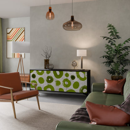 GREEN RHAPSODY 3-dörrars skänk i svart finish