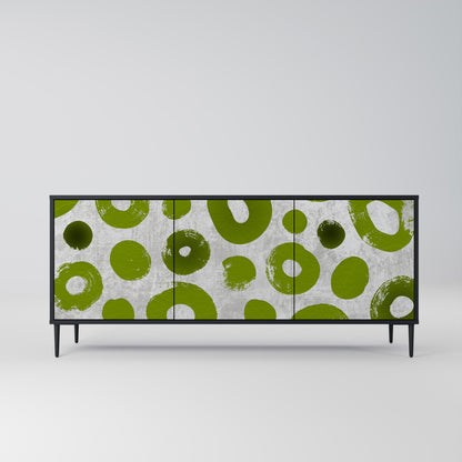 GREEN RHAPSODY 3-dörrars skänk i svart finish