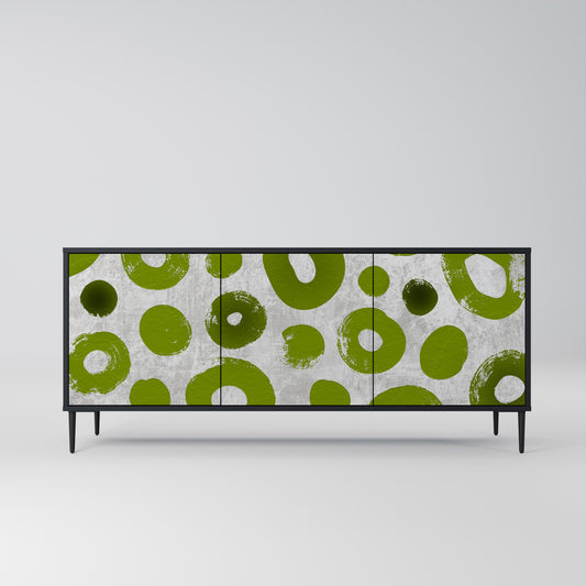 GREEN RHAPSODY 3-dörrars skänk i svart finish