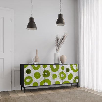 GREEN RHAPSODY 3-dörrars skänk i svart finish