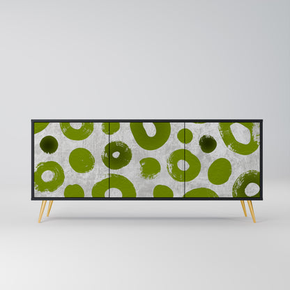GREEN RHAPSODY 3-dörrars skänk i svart finish