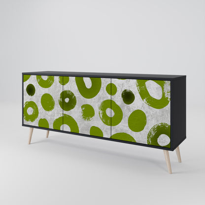 GREEN RHAPSODY 3-dörrars skänk i svart finish
