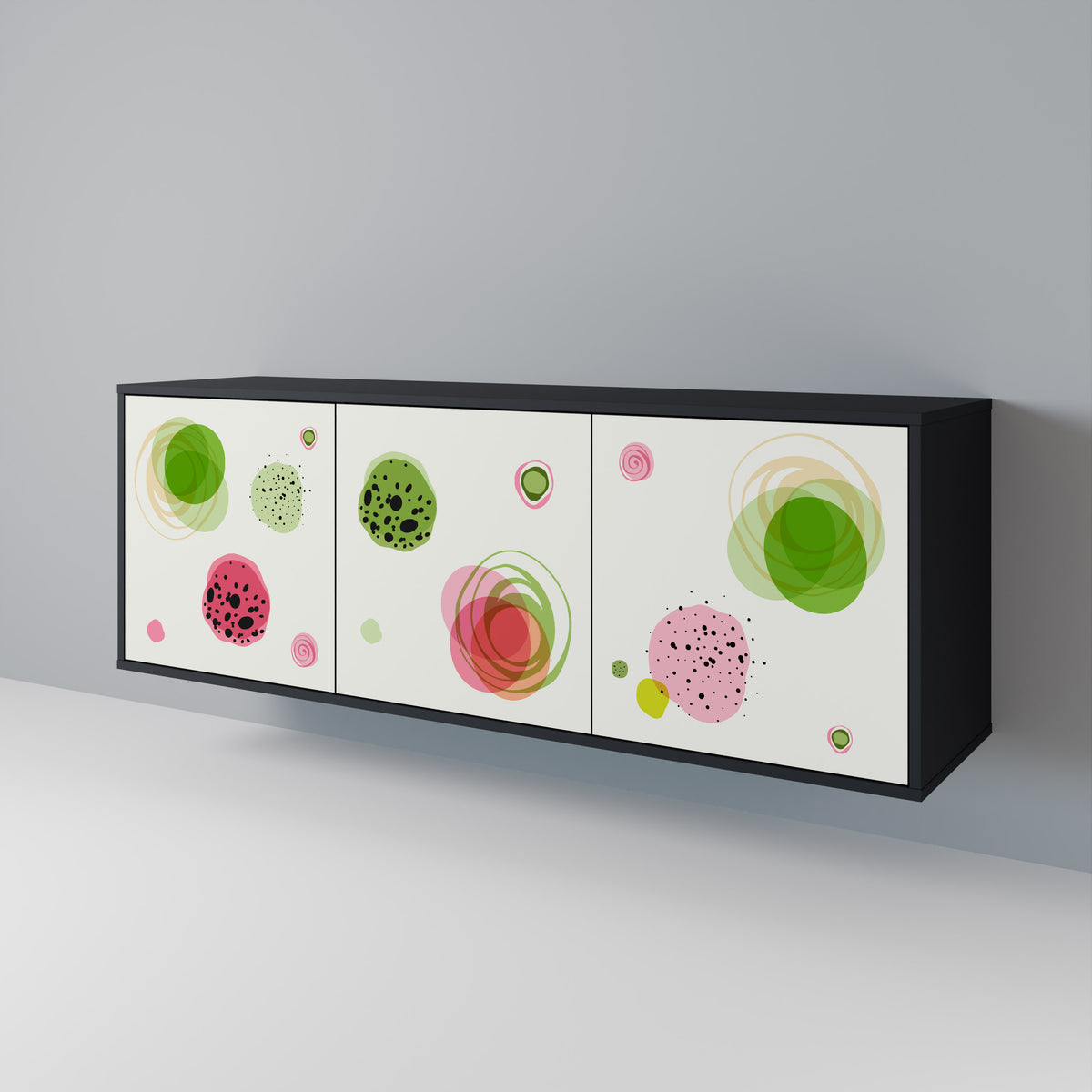 COLORFUL COSMOS Skänk med tre dörrar