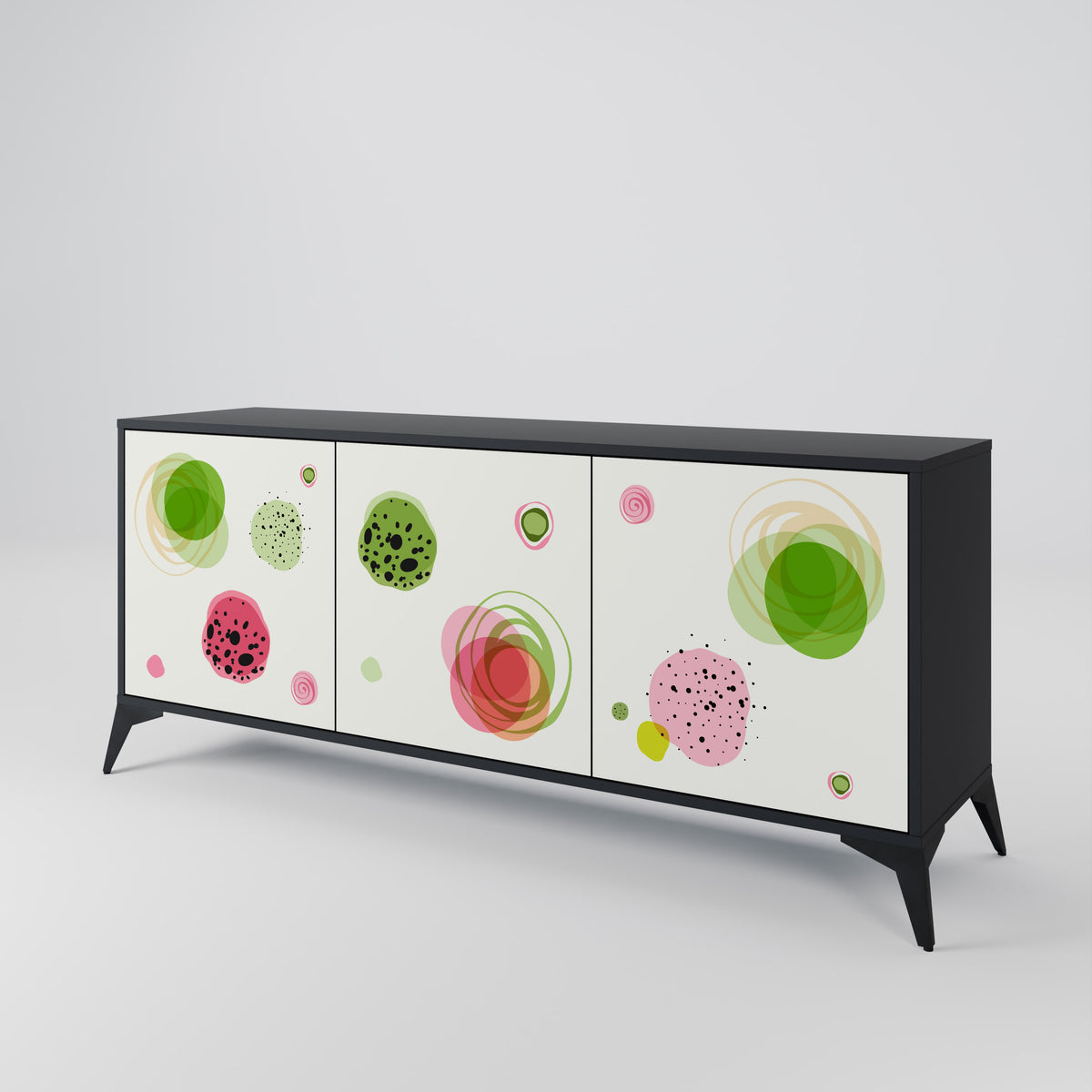 COLORFUL COSMOS Skänk med tre dörrar