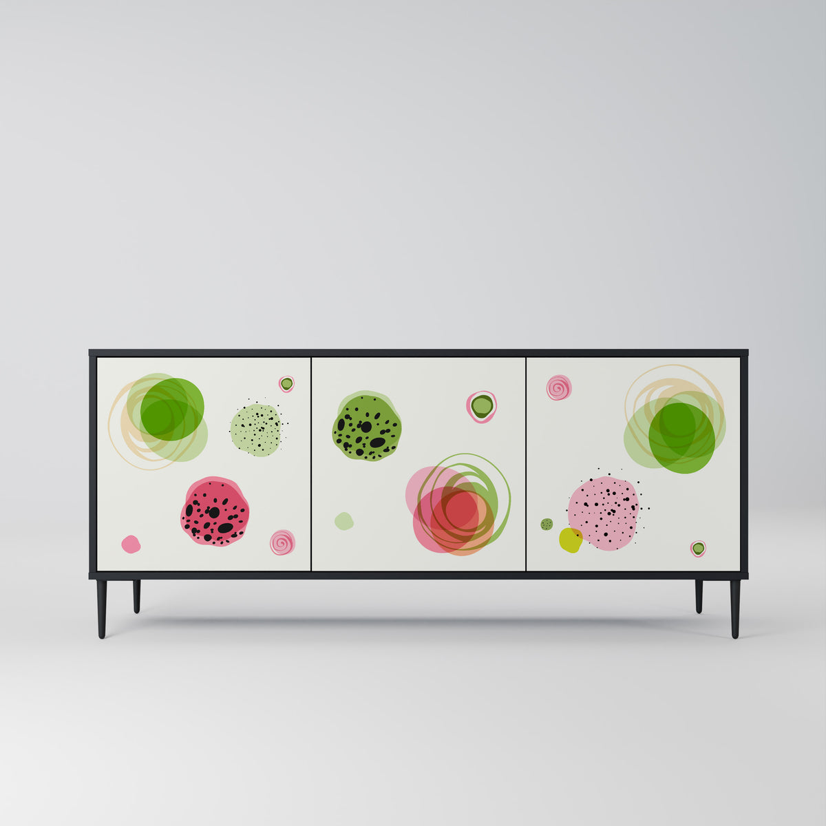 COLORFUL COSMOS Skänk med tre dörrar