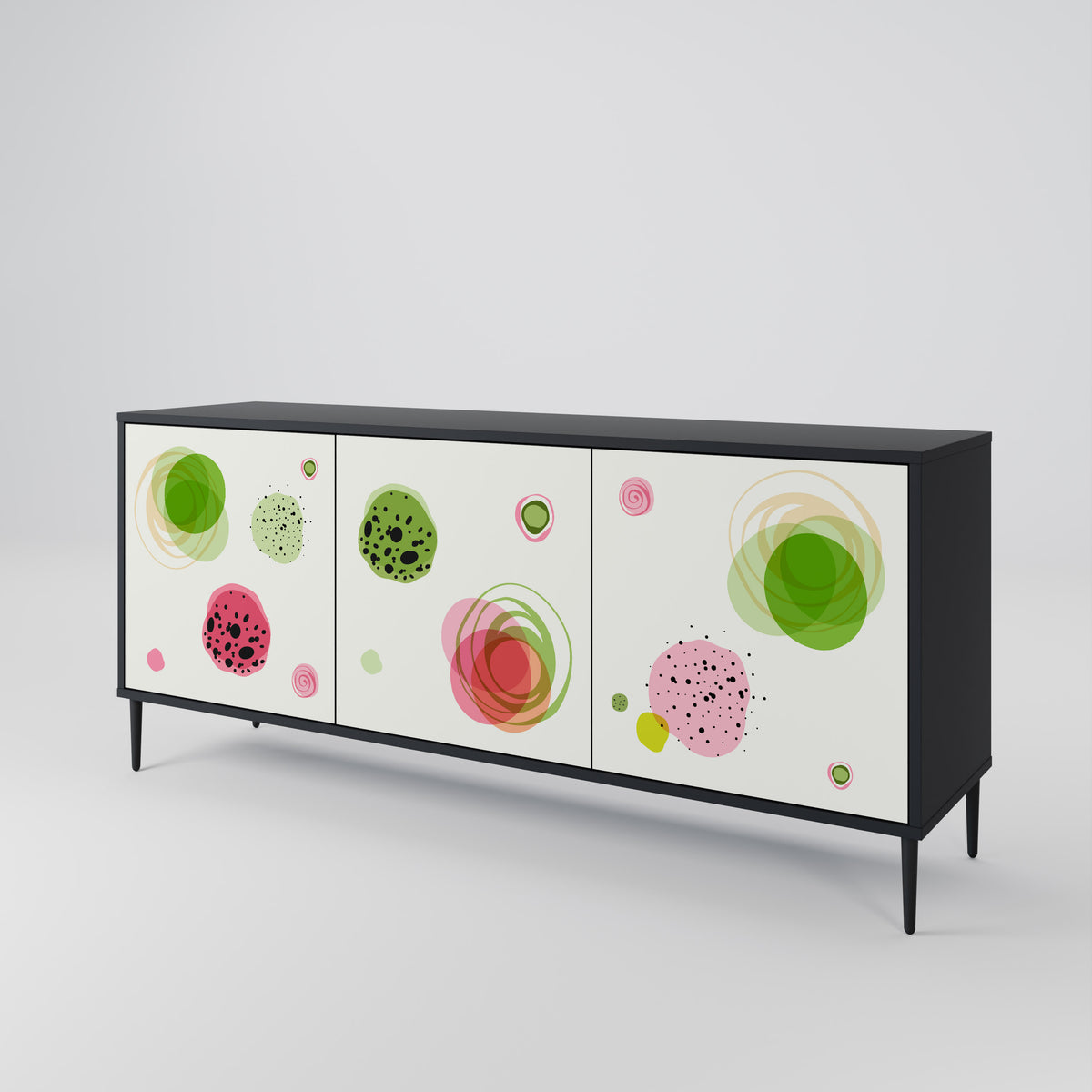 COLORFUL COSMOS Skänk med tre dörrar