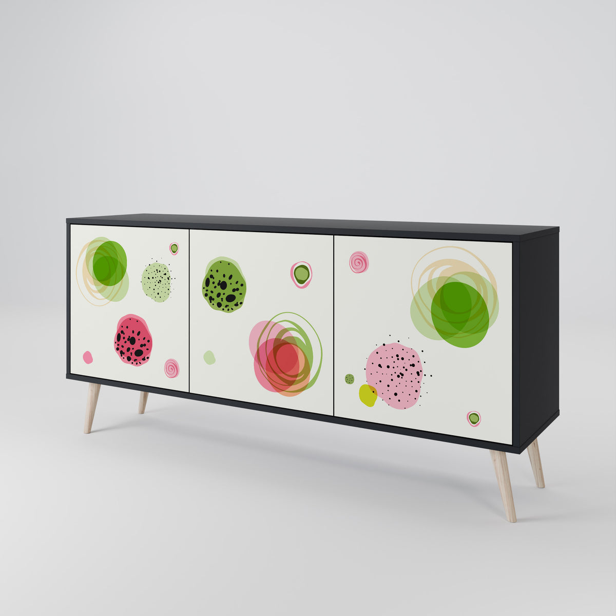 COLORFUL COSMOS Skänk med tre dörrar