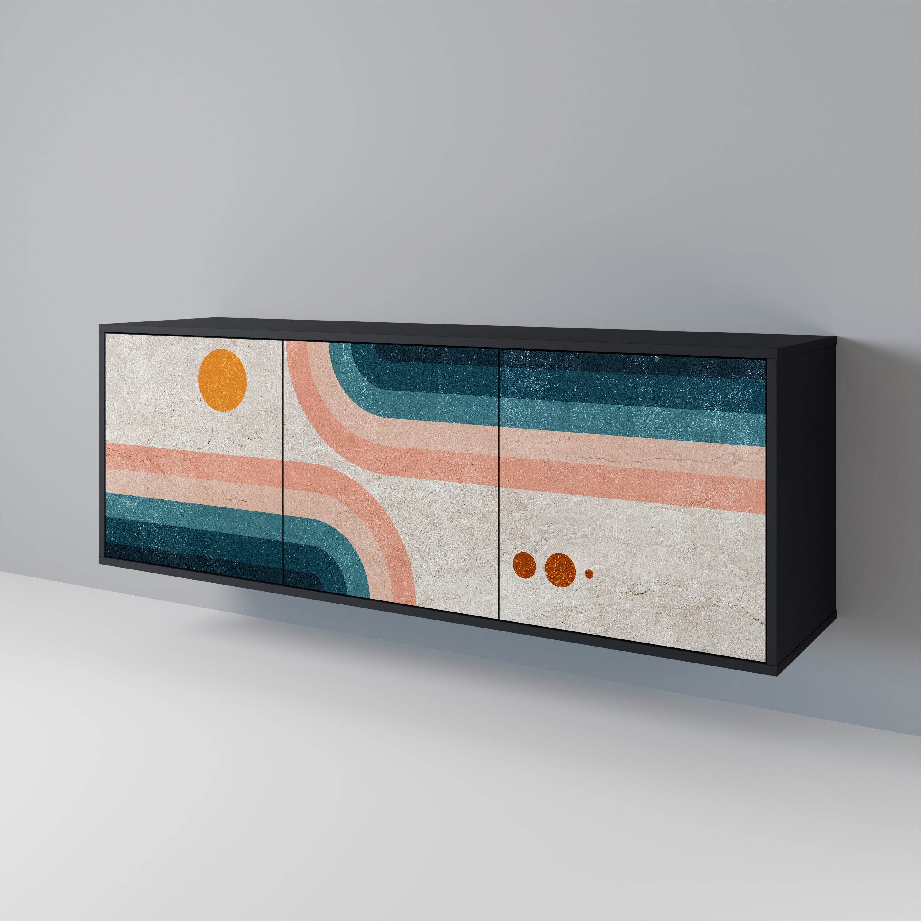 TWO HALVES Skänk med tre dörrar