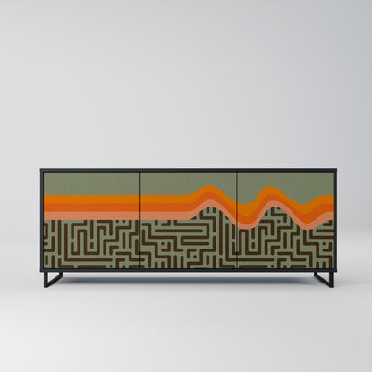 SIMPLE SOLUTIONS 3-Door Sideboard in Black Finish
