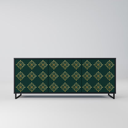 ROYAL MEDALLION 3-dörrars skänk i svart finish