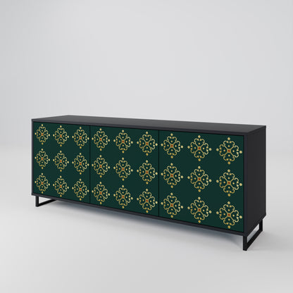 ROYAL MEDALLION 3-dörrars skänk i svart finish