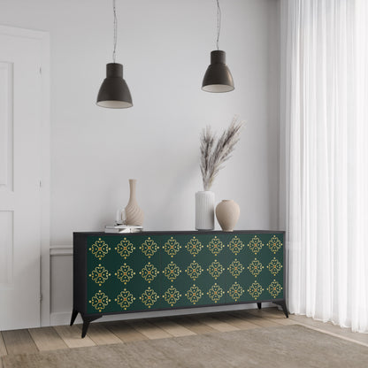 ROYAL MEDALLION 3-dörrars skänk i svart finish