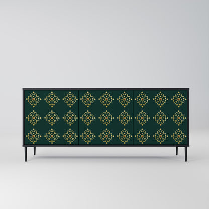 ROYAL MEDALLION 3-dörrars skänk i svart finish