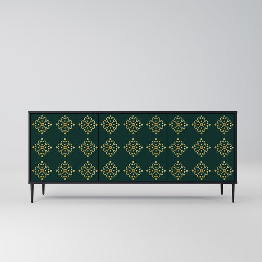 ROYAL MEDALLION 3-dörrars skänk i svart finish