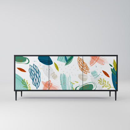 BOTANICAL HURRICANE 3-dörrars skänk i svart finish