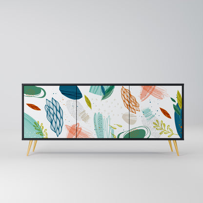 BOTANICAL HURRICANE 3-dörrars skänk i svart finish