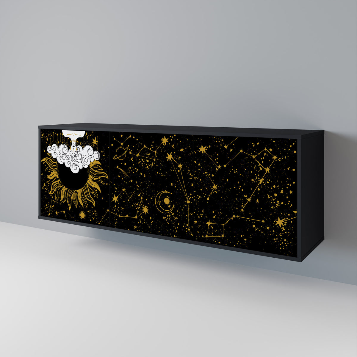 STELLAR CONSTELLATIONS Skänk med tre dörrar