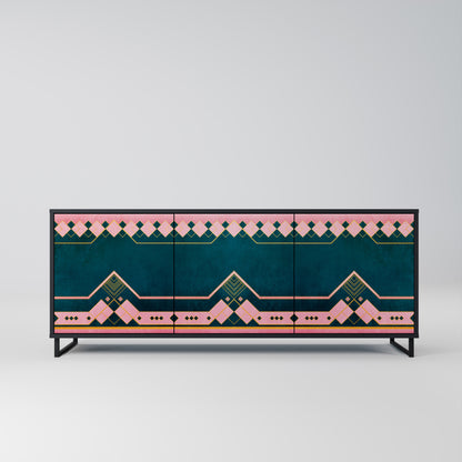 ROYAL COMPOSITION 3-dörrars skänk i svart finish